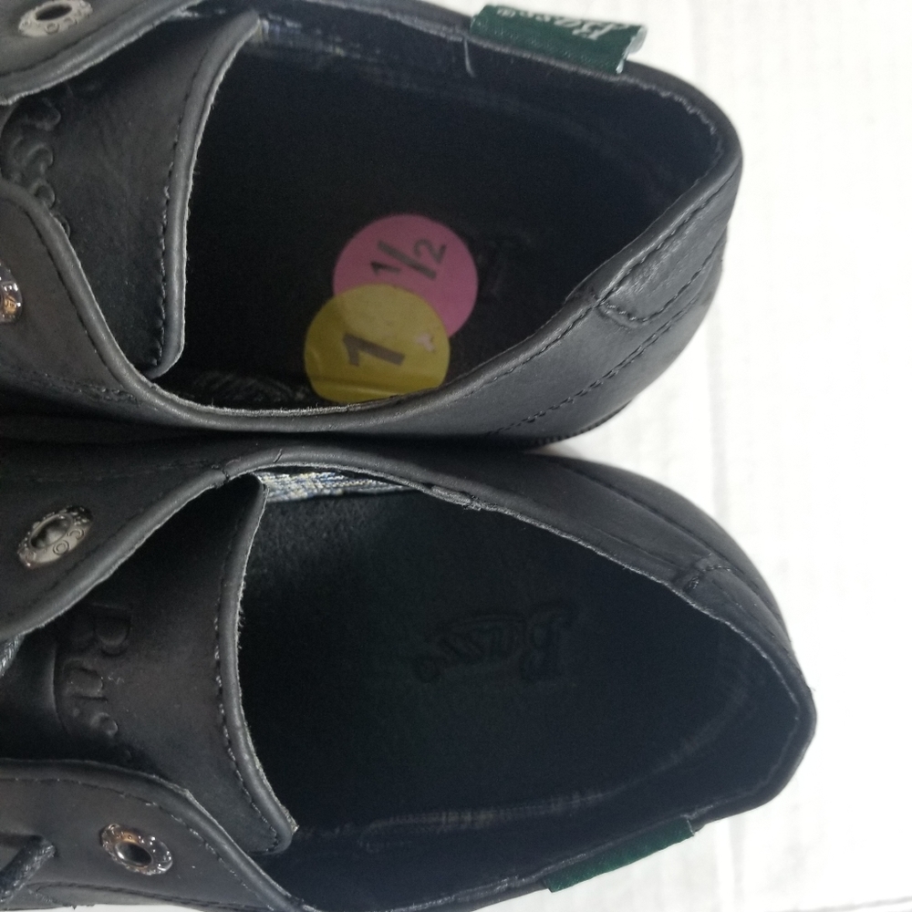 NWOT BASS BOY'S BLACK DRESS SHOES SIZE 1.5 - Picture 5 of 6